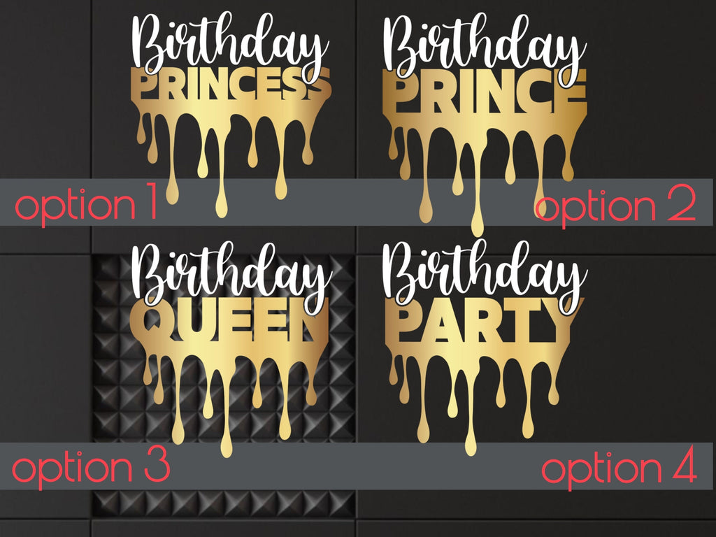 Birthday party sign, queen birthday decor, prince decor, birthday wall decor, birthday princess decor, glam decor, prince birthday decal