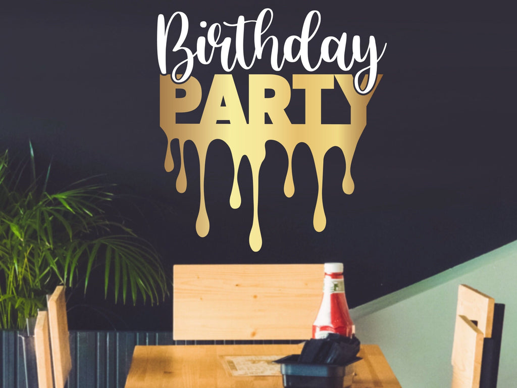 Birthday party sign, queen birthday decor, prince decor, birthday wall decor, birthday princess decor, glam decor, prince birthday decal