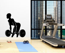 Load image into Gallery viewer, Afro American Fitness Wall Decal Afro Girl Workout Wall Decal Gym Wall Decor Motivational Quote Wall Decal Afro Woman wall art vinyl 057LU