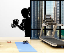 Load image into Gallery viewer, Gym Wall Decor Fitness Girl Motivation Wall Art Woman Gym Wall Decals Crossfit Wall Decal Crossfit Gifts Home Gym Wall Sticker Gym 069LU