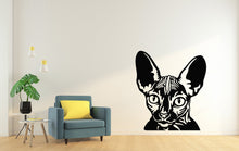 Load image into Gallery viewer, Sphynx Cat wall decals Dog decor Cat kids Cat wall art Decal Cat Lover Animals Decal Cat Wall Bathroom Wall Decals Stickers Vinyl 040RS