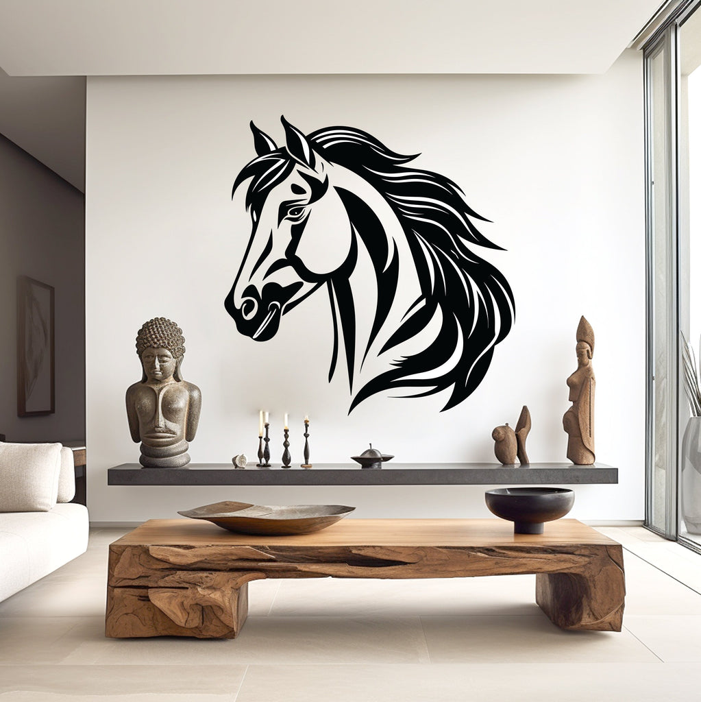 Horse Wall Decor, Horse Wall Decals, Horse Lover Wall Art, Stickers Bedroom Animal Wall Vinyl Horse Nursery Wall Decals Art 001RS
