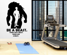 Load image into Gallery viewer, Gym Wall Decal Custom Fitness Decor Workout Art Vinyl Beast Monster Gym Quote Stickers Bedroom Gym Workout Girl Motivation Crossfit 082LU