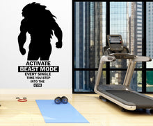 Load image into Gallery viewer, Gym Wall Decal Custom Fitness Decor Workout Art Vinyl Beast Monster Gym Quote Stickers Bedroom Gym Workout Girl Motivation Crossfit 083LU