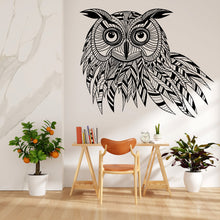 Load image into Gallery viewer, Owl wall decal Owl Wall Art Tattoo Sticker Bird Stickers Owl vinyl Wall Nature Vinyl Wall Decal Kids Bedroom Nursery Owl Mural 089LU