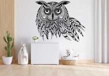 Load image into Gallery viewer, Owl wall decal Owl Wall Art Tattoo Sticker Bird Stickers Owl vinyl Wall Nature Vinyl Wall Decal Kids Bedroom Nursery Owl Mural 089LU