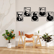 Load image into Gallery viewer, Guitar wall decal, Guitar wall sticker, Guitar wall art, Music gifts wall art, Music stylish decoration, Music studio wall vinyl decor 012LU