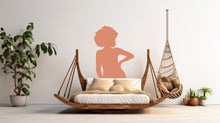 Load image into Gallery viewer, Afro Beauty Woman Boho Wall Decal, Afro Bed Decals, Bed Stickers, Hedboard Wall Decal, Afro Wall Decal Sticker, Super King Bed Decor 094LU