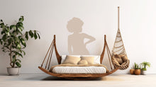 Load image into Gallery viewer, Afro Beauty Woman Boho Wall Decal, Afro Bed Decals, Bed Stickers, Hedboard Wall Decal, Afro Wall Decal Sticker, Super King Bed Decor 094LU