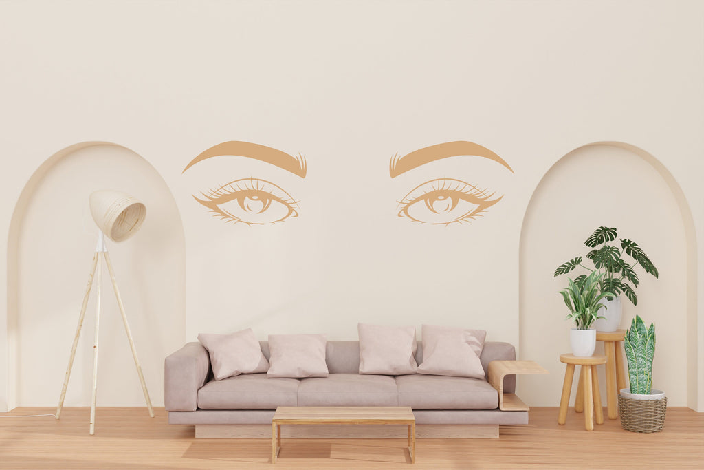 Eyes Boho Wall Decal, Eyes Decorative Bed Decals, Bed Stickers, Hedboard Wall Decal, Eyes Wall Decal Sticker, Super King Bed Decor 095LU