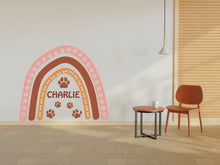 Load image into Gallery viewer, Dog wall decal Dog Boho house decor Dog kids Dog Boho Arch wall art Decal Dog Lover Gift Pet wall decal Dog Wall Decals Stickers Vinyl 015LU