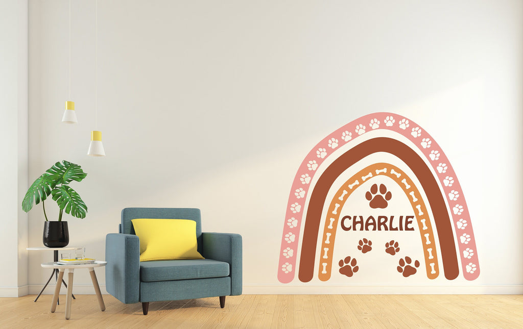 Dog wall decal Dog Boho house decor Dog kids Dog Boho Arch wall art Decal Dog Lover Gift Pet wall decal Dog Wall Decals Stickers Vinyl 015LU