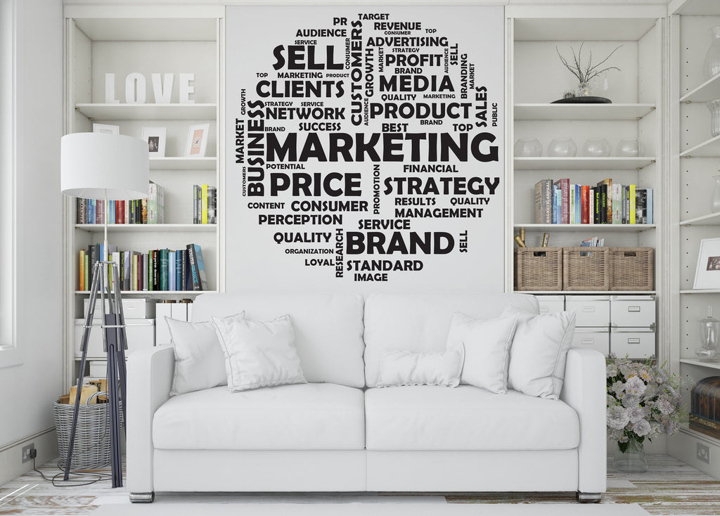 Marketing Wall Decal, Marketing Office Wall Decal, Marketing Office Wall Decor, Office Decals, Office Wall Art, Office Art 010RS