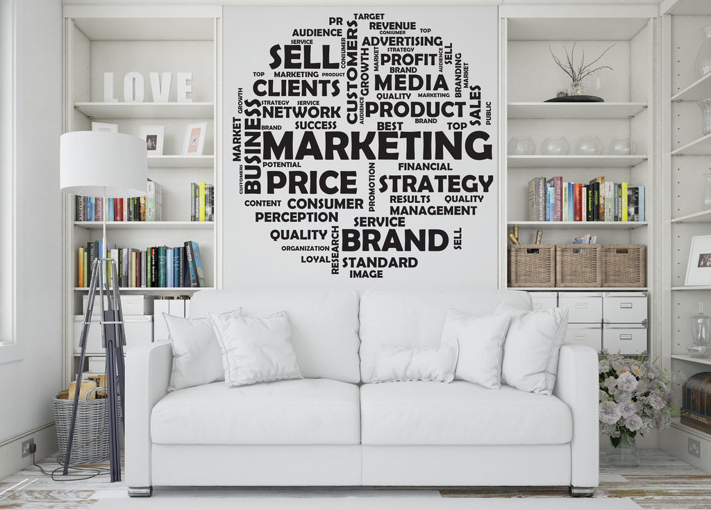 Marketing Wall Decal, Marketing Office Wall Decal, Marketing Office Wall Decor, Office Decals, Office Wall Art, Office Art 010RS