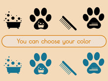 Load image into Gallery viewer, Grooming salon decor, groomer decal, pets animal wall decals, veterinary clinic decor, gift for groomer, groom salon decor, groomer lover