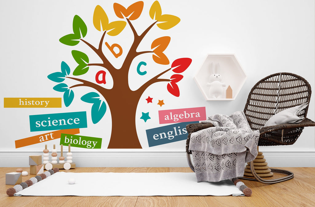 Library Tree School Wall Art Decals, Library Wall Decal, Education Decals, Kids Room, Reading Room, Nurseries, Kids Gifts, Dorm Room 104LU