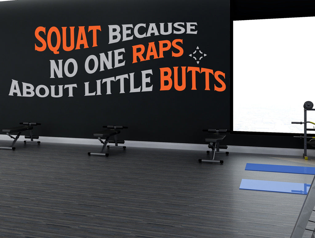 Fitness Wall Art Decor Gym Wall Decals Crossfit Wall Decal Crossfit Gifts Home Gym Wall Sticker Squat Motivational Quote Wall Decal 028RS