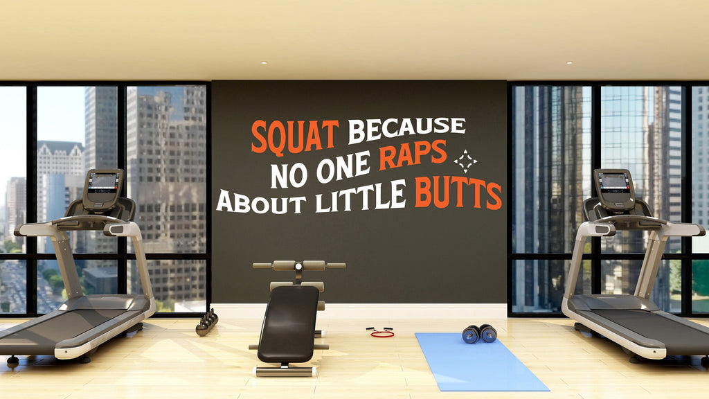 Fitness Wall Art Decor Gym Wall Decals Crossfit Wall Decal Crossfit Gifts Home Gym Wall Sticker Squat Motivational Quote Wall Decal 028RS