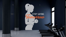Load image into Gallery viewer, Gym Wall Decor Fitness Girl Motivation Wall Art Woman Gym Wall Decals Crossfit Wall Decal Crossfit Gifts Home Gym Wall Sticker Gym 032LU