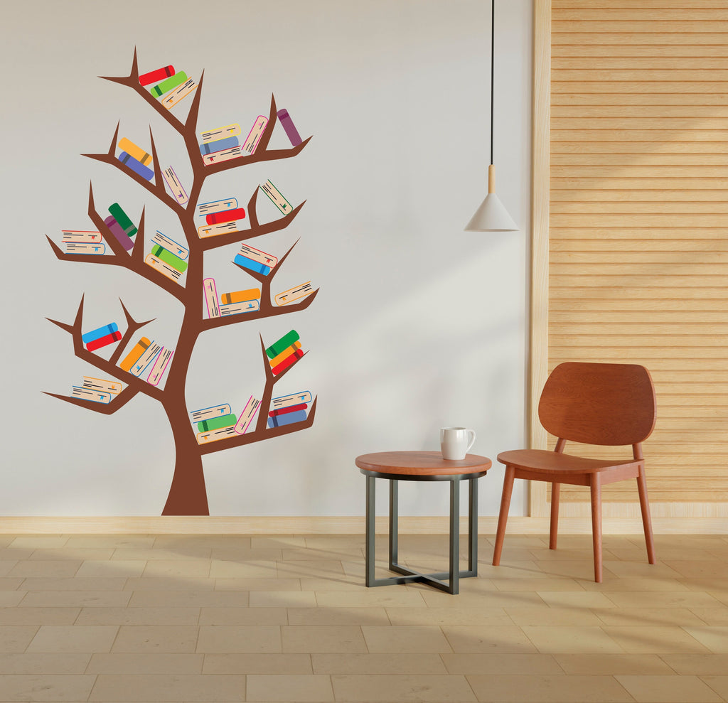 Library Tree Wall Art Decals, Library Wall Decal, Education Decals, Kids Room, Reading room, Nurseries, School, Kids Gifts, Dorm Room 107LU