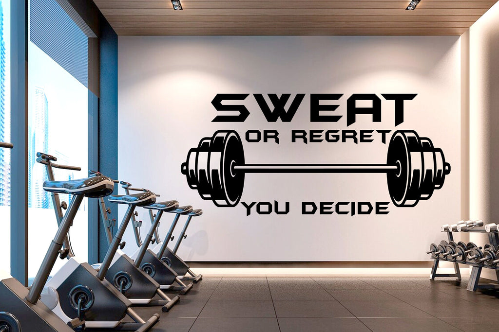 Fitness Wall Art Decor Gym Wall Decals Crossfit Wall Decal Crossfit Gifts Home Gym Wall Sticker Squat Motivational Quote Wall Decal 021RS