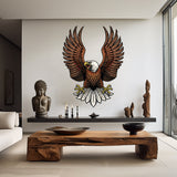 US Flag Decal, Bald Eagle USA Flag Wall Sticker, Patriotic Home Decor, Wings Of The American Flag Vinyl Wallpaper, American Symbol Art 026RS