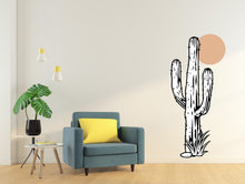 Load image into Gallery viewer, Cactus wall decal, Desert Wall Vinyl Sticker Decal, Cactus Desert Wall Decoration-Floral Leaves Wall Decal, Wall Decor 025RS