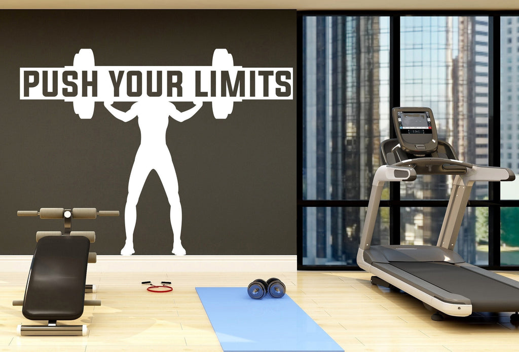 Fitness Wall Art Decor Gym Wall Decals Crossfit Wall Decal Crossfit Gifts Home Gym Wall Sticker Squat Motivational Quote Wall Decal 036LU