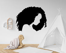 Load image into Gallery viewer, Afro Queen Afro Black Wall Decals Melanin Afro Beauty Woman African Diva Confidence African American stickers Afro Hair Wall Decor 108LU