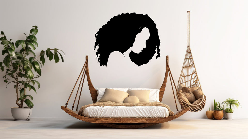 Afro Queen Afro Black Wall Decals Melanin Afro Beauty Woman African Diva Confidence African American stickers Afro Hair Wall Decor 108LU