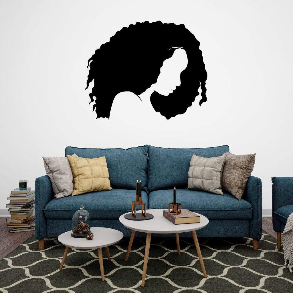 Afro Queen Afro Black Wall Decals Melanin Afro Beauty Woman African Diva Confidence African American stickers Afro Hair Wall Decor 108LU