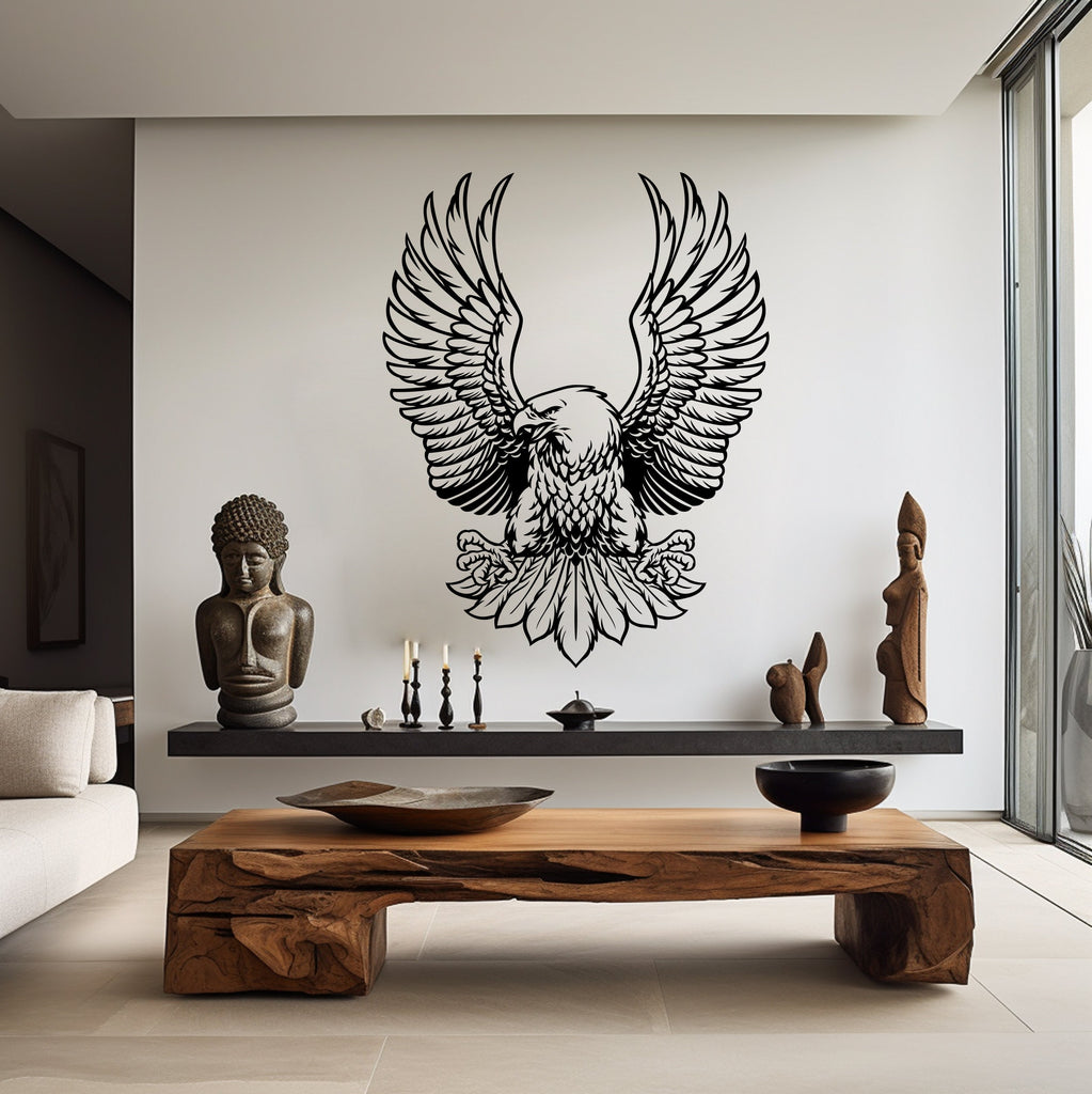 Eagle Wall Decor, Bald Eagle Wall Decals, Eagle Wall Art, Stickers Bedroom Eagle Wall Vinyl Eagle Nursery Wall Decals Art 030RS