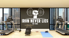Load image into Gallery viewer, Gym Wall Decals Fitness Wall Art Decor Crossfit Wall Decal Crossfit Gifts Home Gym Wall Sticker Motivational Quote Iron Wall Decal 040LU