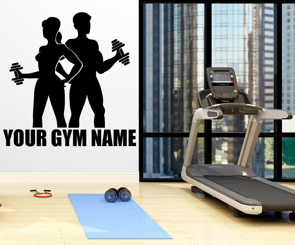 Gym Wall Decal Fitness Wall Art Custom Name Decor Crossfit Wall Decal Crossfit Gifts Home Gym Wall Sticker Motivational Wall Decal 045LU