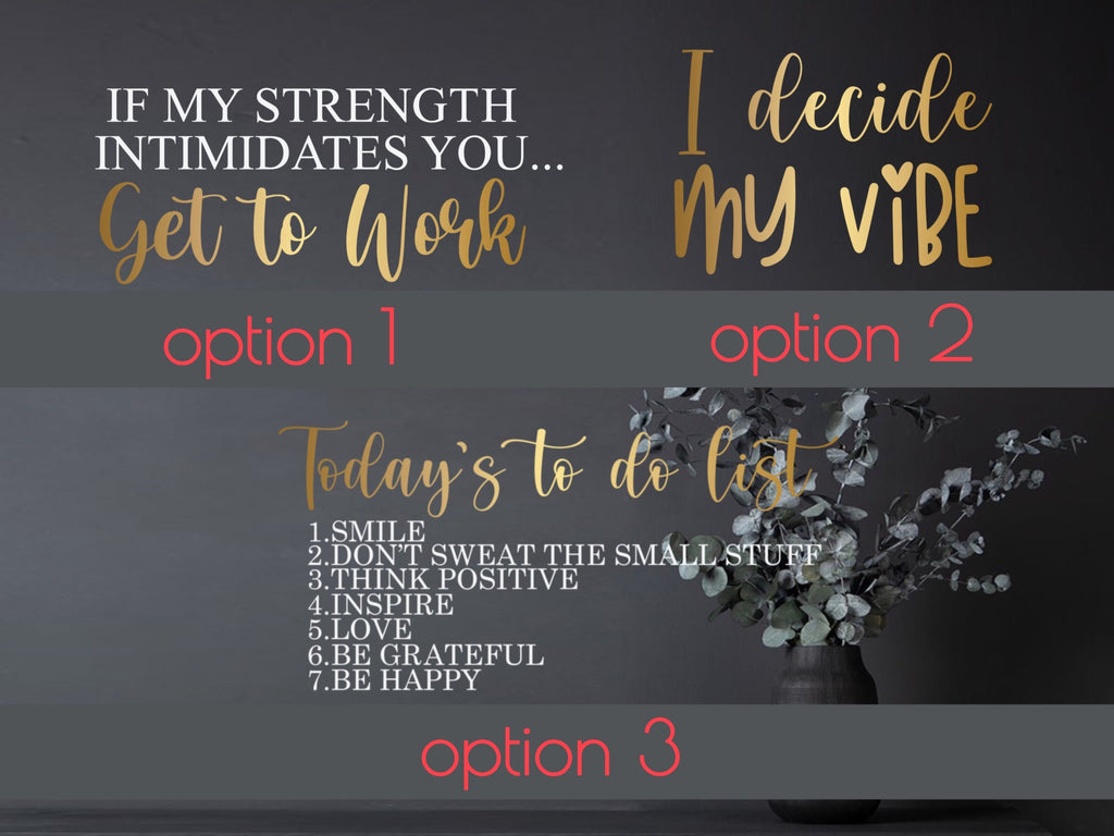 Affirmation quote, motivational quote, gift for boss, christmas gift, gold decor, women owned business, office decor, confidence, mirror