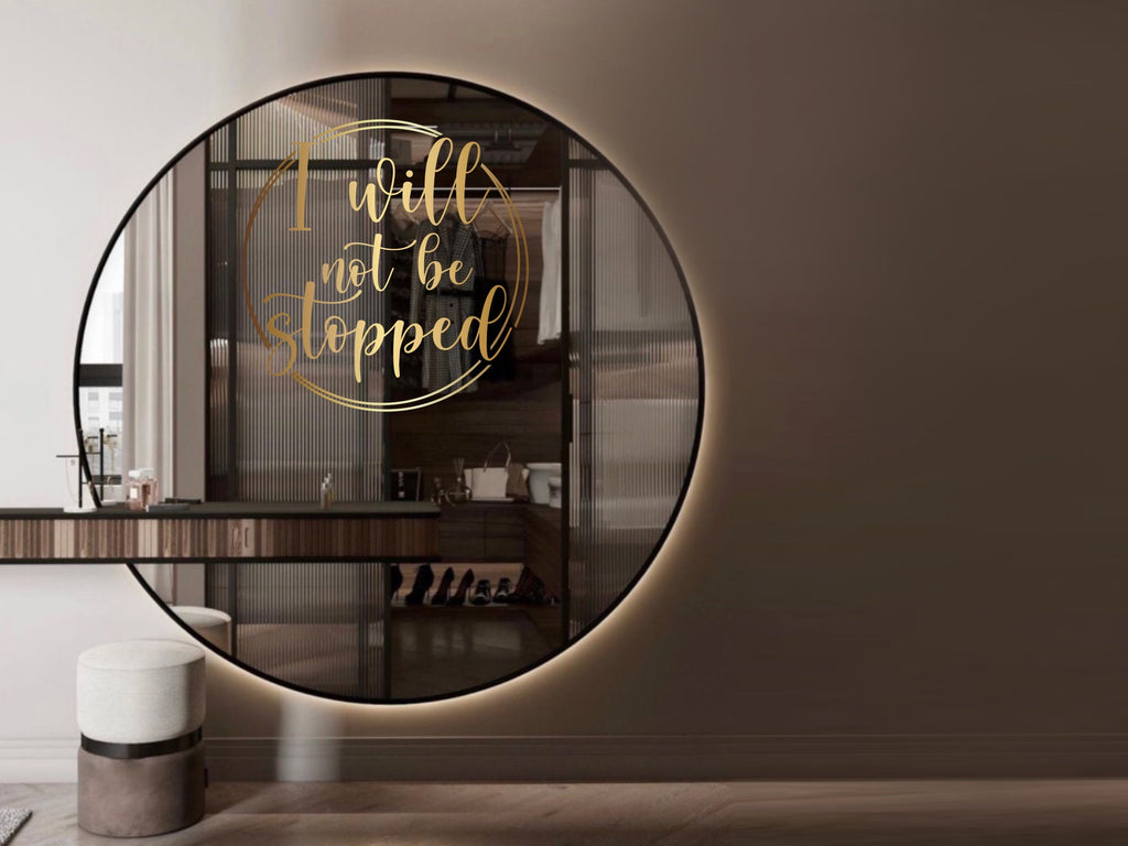 Affirmation quote, motivational quote, gift for boss, christmas gift, gold decor, women owned business, office decor, confidence, mirror