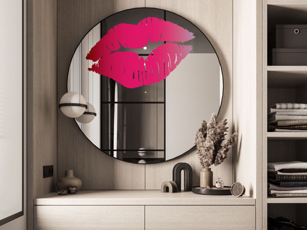 Affirmation quote, motivational quote, lips decor, christmas gift pink, women owned business, office decor, confidence, mirror decal