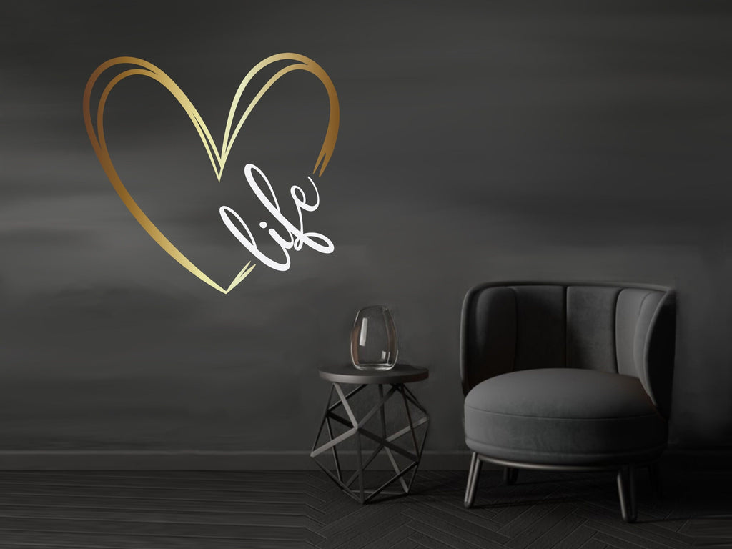 Affirmation quote, motivational quote, love decor, live quote, mirror decal, golden decor, glam decor, quote wall decal, love wall decal