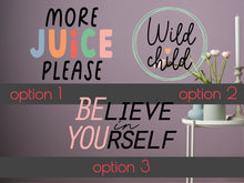 Load image into Gallery viewer, Kids wall decor, children wall sticker, cute wall decor, nursery wall decal, nursery wall decor, bright wall decor, colorful room decor