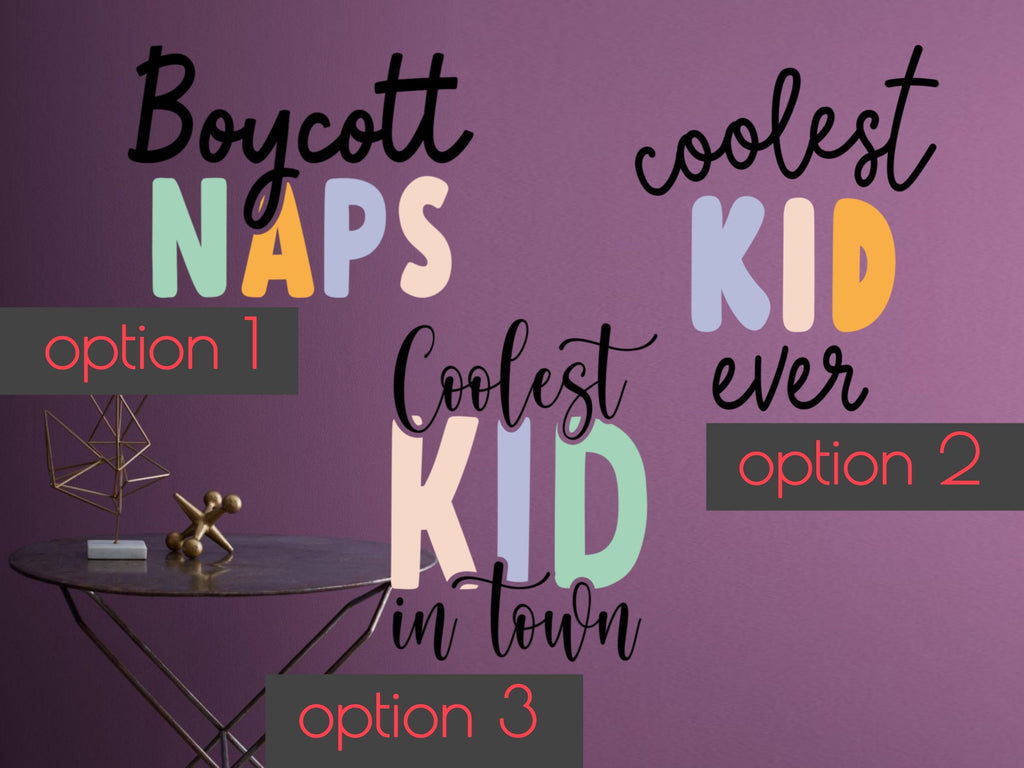 Kids wall decor, children wall sticker, cute wall decor, nursery wall decal, nursery wall decor, bright wall decor, colorful room decor