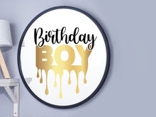 Load image into Gallery viewer, Birthday baby decor, birthday girl decor, birthday boy wall decor, birthday party decor, gold decals, birthday party decorations, glam decor
