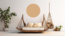 Load image into Gallery viewer, Boho Circle Wall Decal, Circle Wall Decal Sticker Vinyl, Bohemian Mid Century, Bed Arch Sticker, Hedboard Wall Decal, Arch Wall Decal 114LU