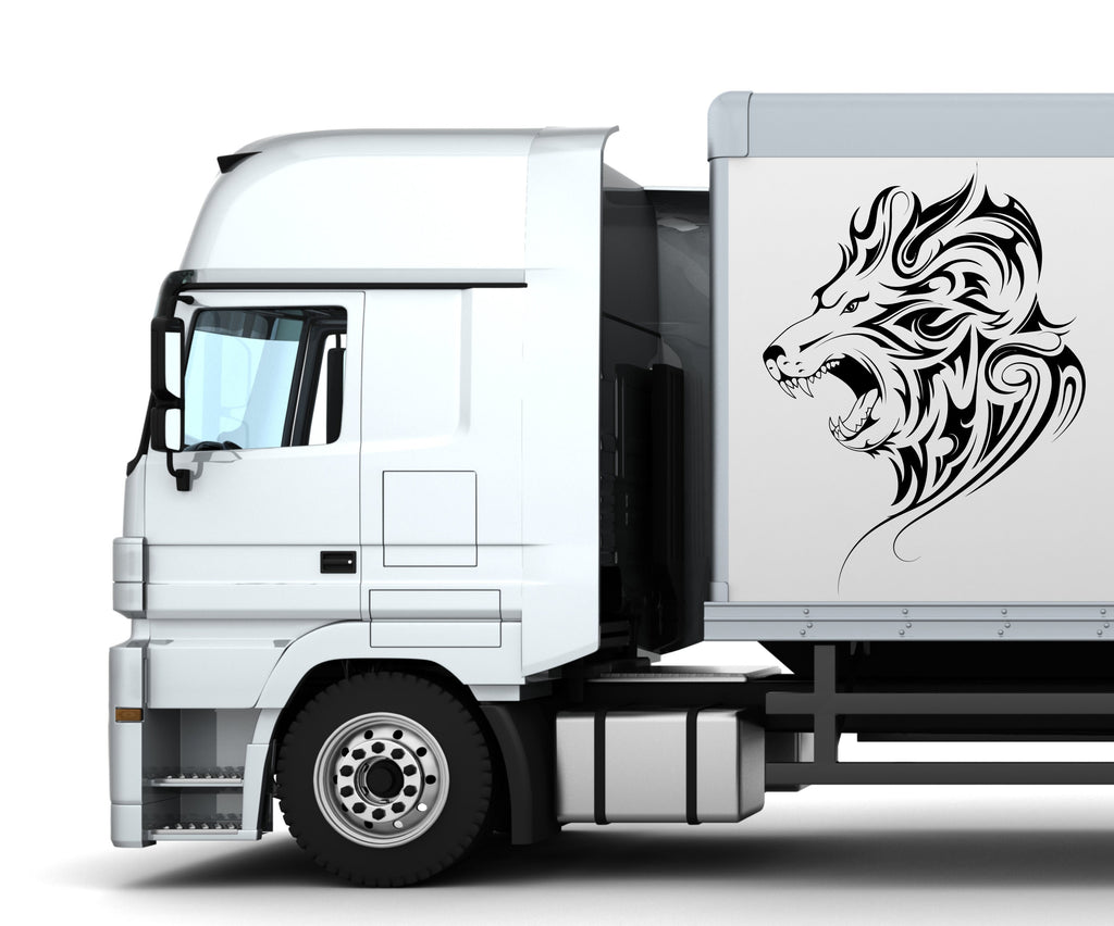 Lion Truck Vinyl Graphics, Truck Side Wrap, Carbon Fiber Car Sticker, Monster Car sticker, Truck Decal, 3D Car Decal, Lion Car Sticker 077LU