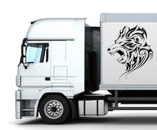Load image into Gallery viewer, Lion Truck Vinyl Graphics, Truck Side Wrap, Carbon Fiber Car Sticker, Monster Car sticker, Truck Decal, 3D Car Decal, Lion Car Sticker 077LU