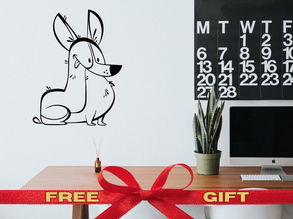Corgi Dog Stickers Vinyl Decal Wall Decor Pet Stickers Dog Owner Gift Dog Grooming Vet Tech Week Office Wall Decal Kids Wall Decal Mural Art
