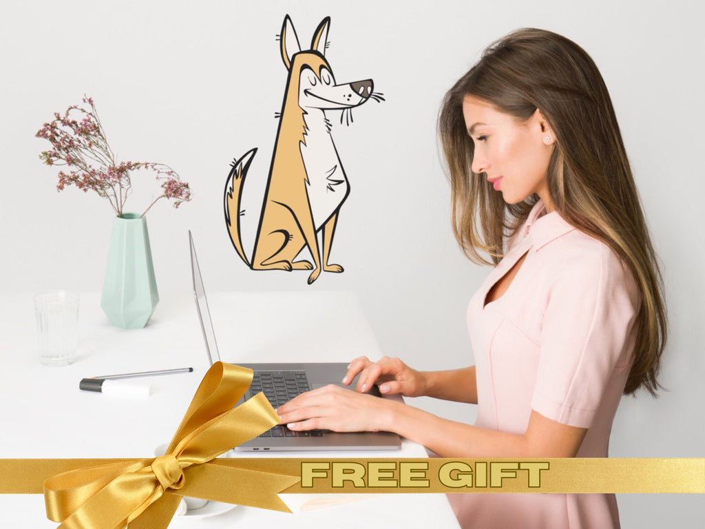 Dog Sticker Husky Wall Decal Minimalist Wall Art Animal Wall Decal Puppy Sticker Dog Mom Vet Office Decor Vet Tech Gift Wall Decor Sticker