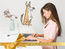 Load image into Gallery viewer, Dog Sticker Husky Wall Decal Minimalist Wall Art Animal Wall Decal Puppy Sticker Dog Mom Vet Office Decor Vet Tech Gift Wall Decor Sticker