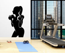 Load image into Gallery viewer, Gym Wall Decor Fitness Girl Motivation Wall Art Woman Gym Wall Decals Crossfit Wall Decal Crossfit Gifts Home Gym Wall Sticker Gym 081LU