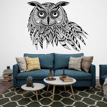 Load image into Gallery viewer, Owl wall decal Owl Wall Art Tattoo Sticker Bird Stickers Owl vinyl Wall Nature Vinyl Wall Decal Kids Bedroom Nursery Owl Mural 089LU