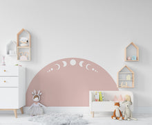 Load image into Gallery viewer, Boho Wall Decal Moon Phase, Nursery Boho Arch Decor, Bed Arch Sticker, Hedboard Wall Decal, Arch Wall Decal, Arch Wall Decal Sticker 117LU